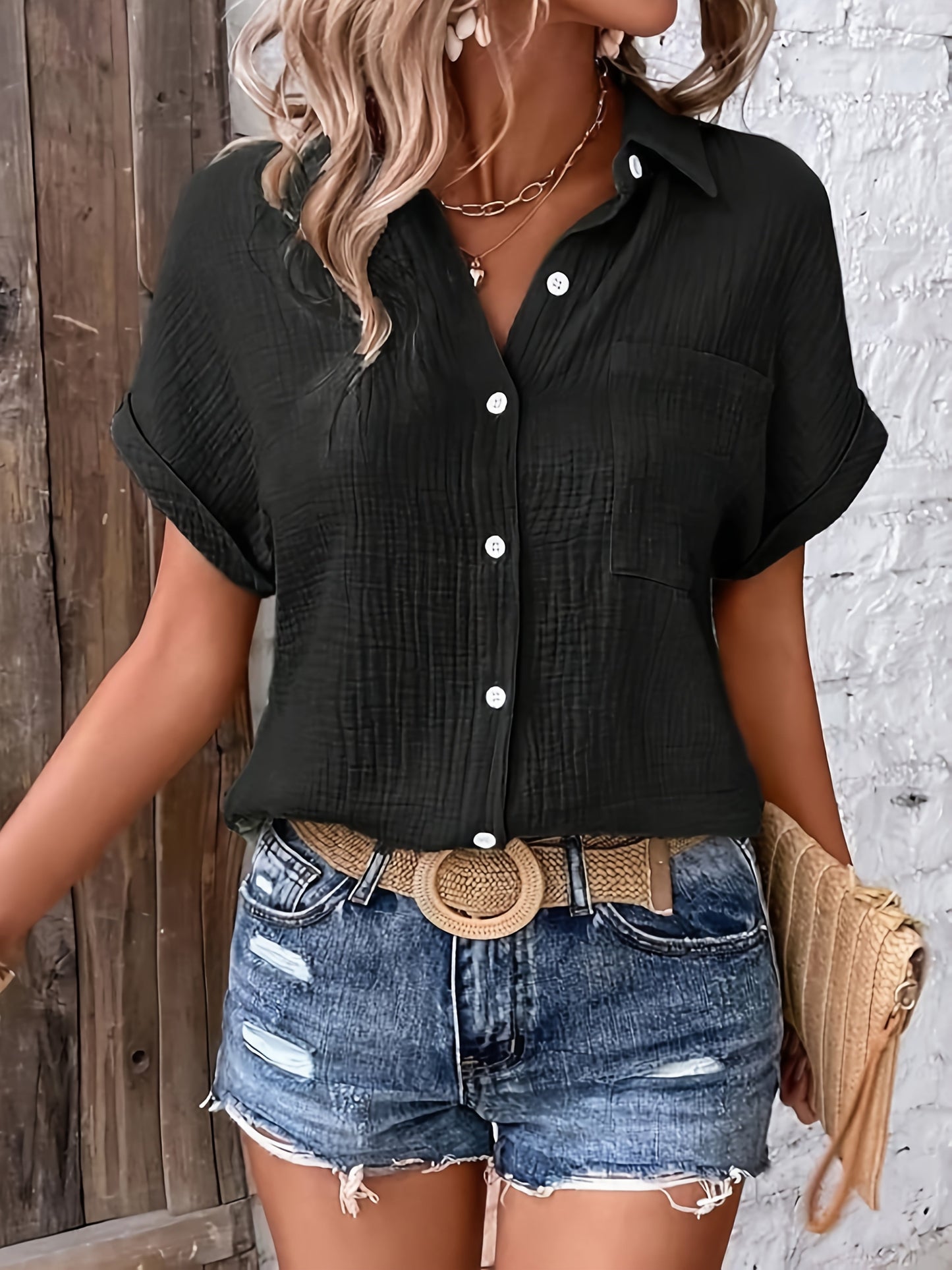 Lídia | Blusa Casual con Botones