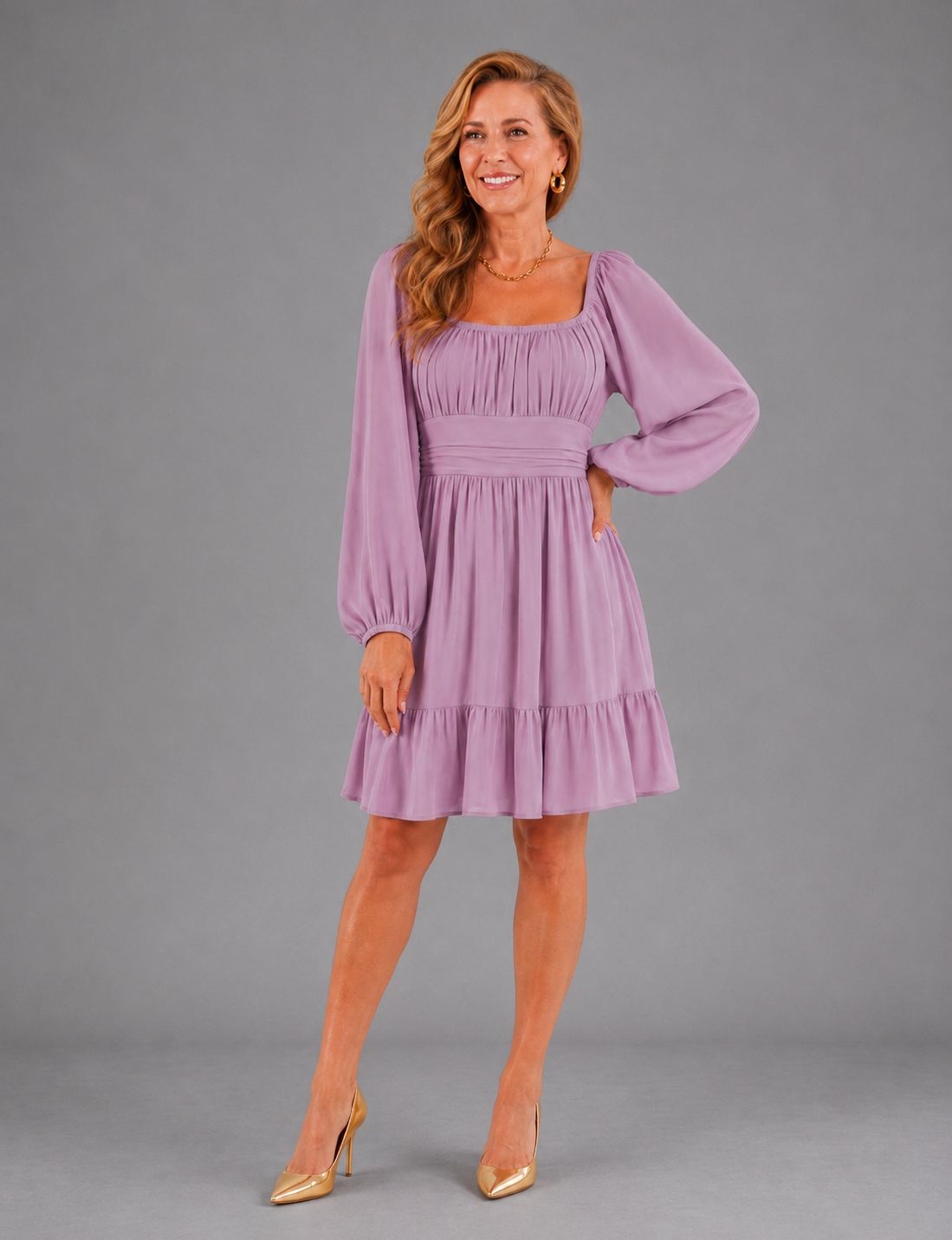 Iris | Vestido Midi Lavanda