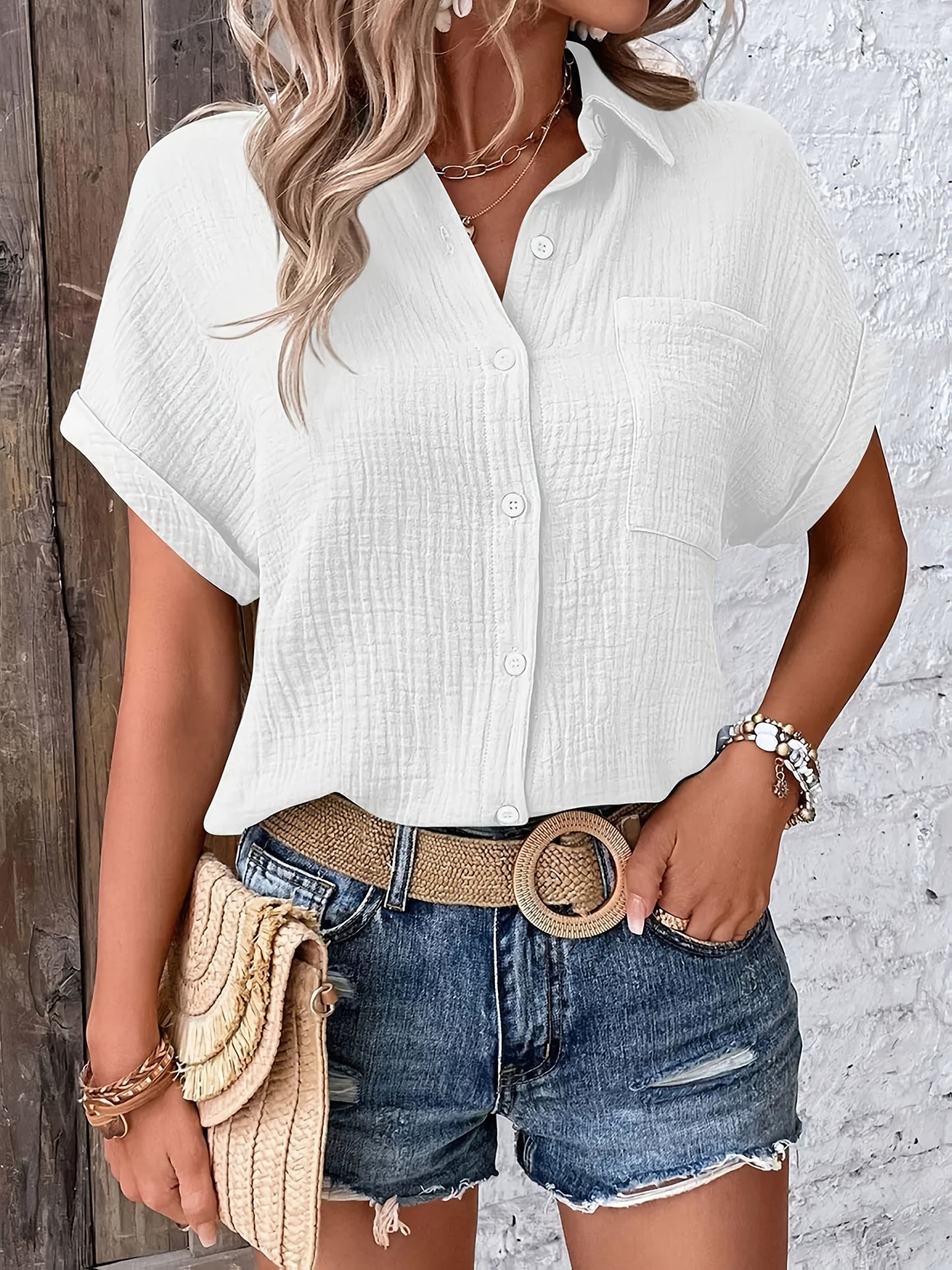 Lídia | Blusa Casual con Botones