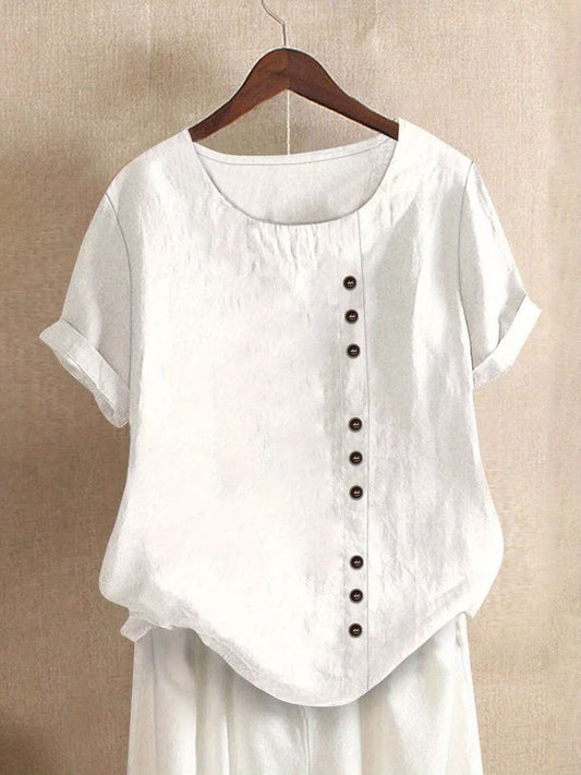Amaya | Blusa Minimalista con Detalles de Botón