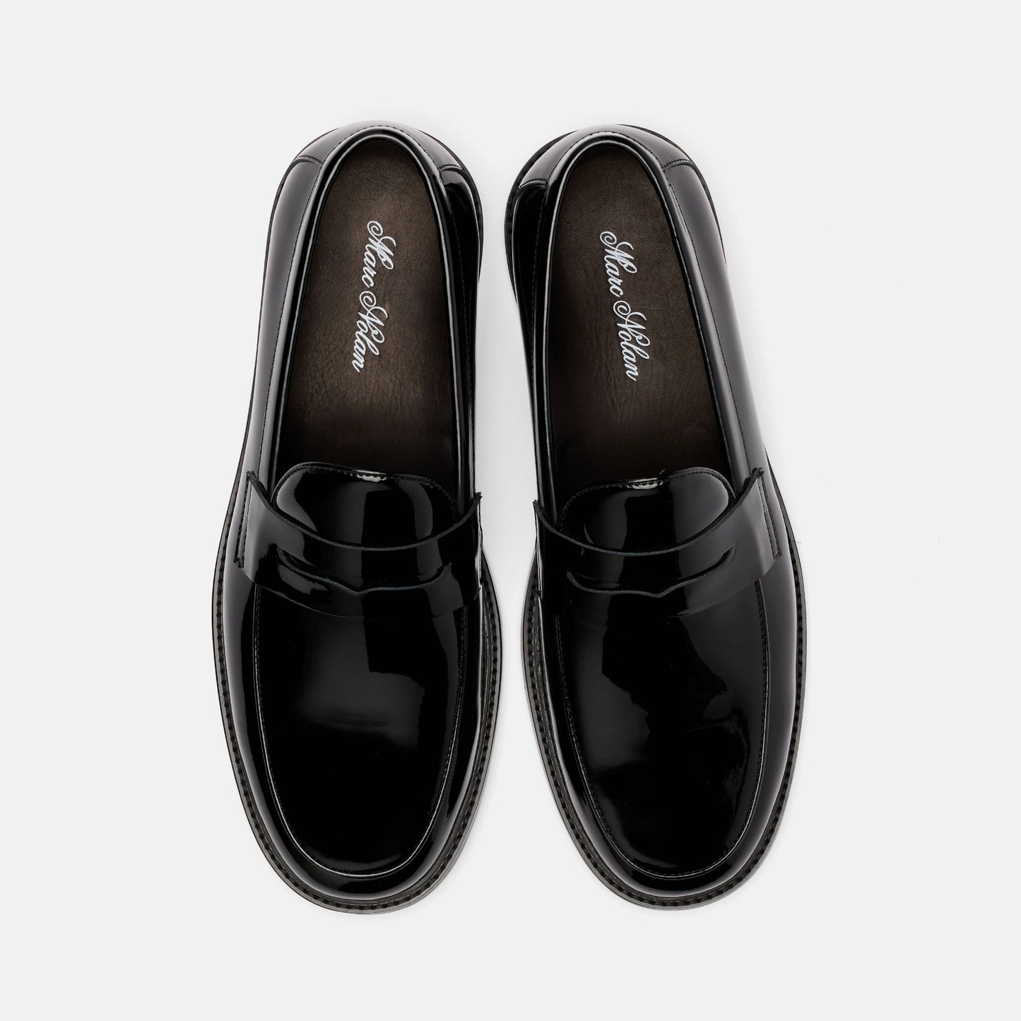 Leo | Mocasines de Charol Negro