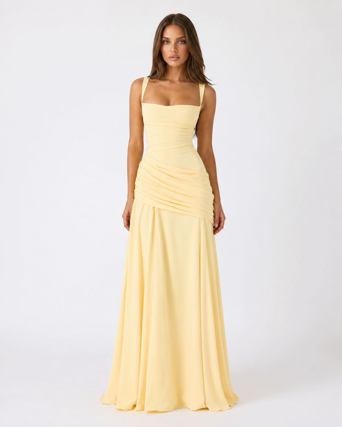 Aveline | Vestido Maxi de Silueta Esculpida