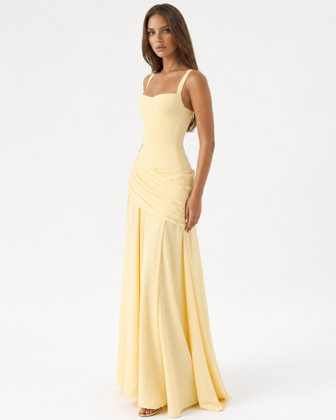 Aveline | Vestido Maxi de Silueta Esculpida