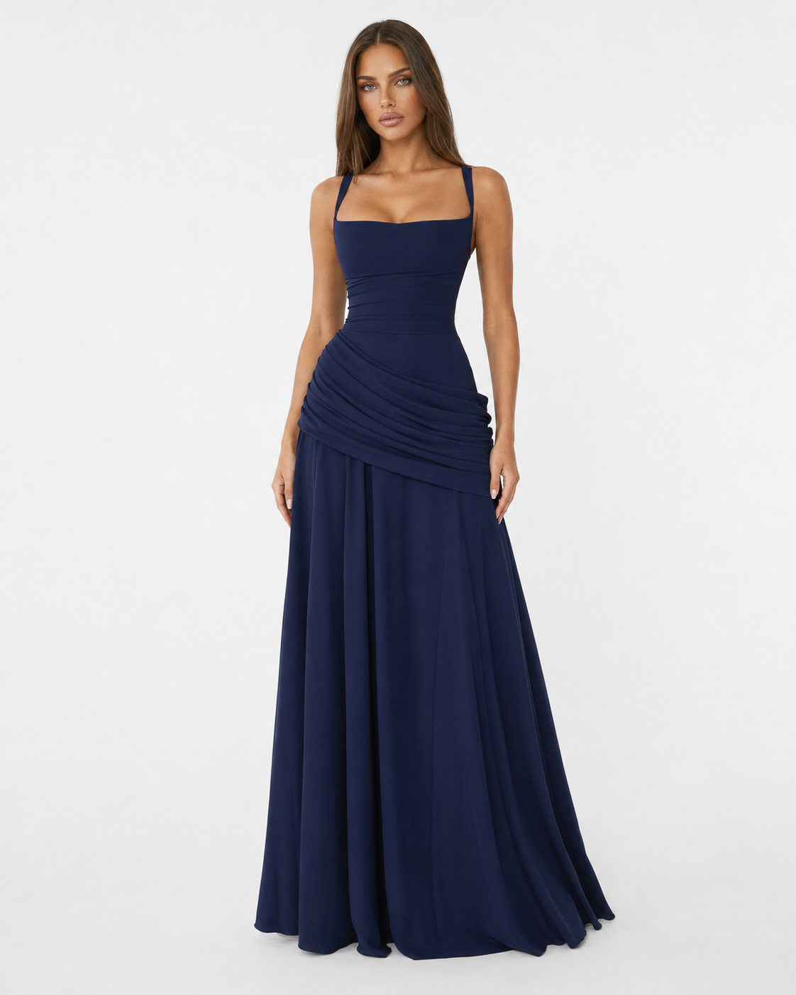 Aveline | Vestido Maxi de Silueta Esculpida