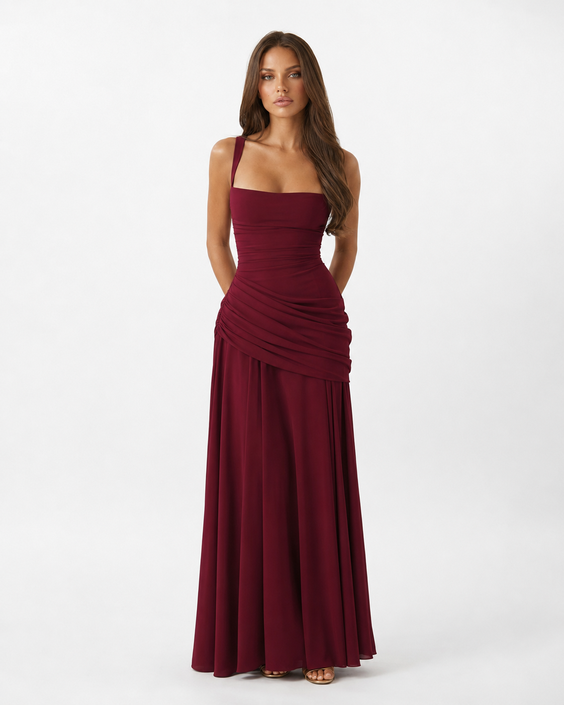Aveline | Vestido Maxi de Silueta Esculpida