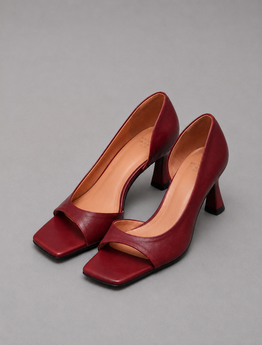 Valentina – Tacones Abiertos Burdeos