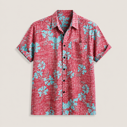 Florenzo – Camisa Casual con Estampado Tropical