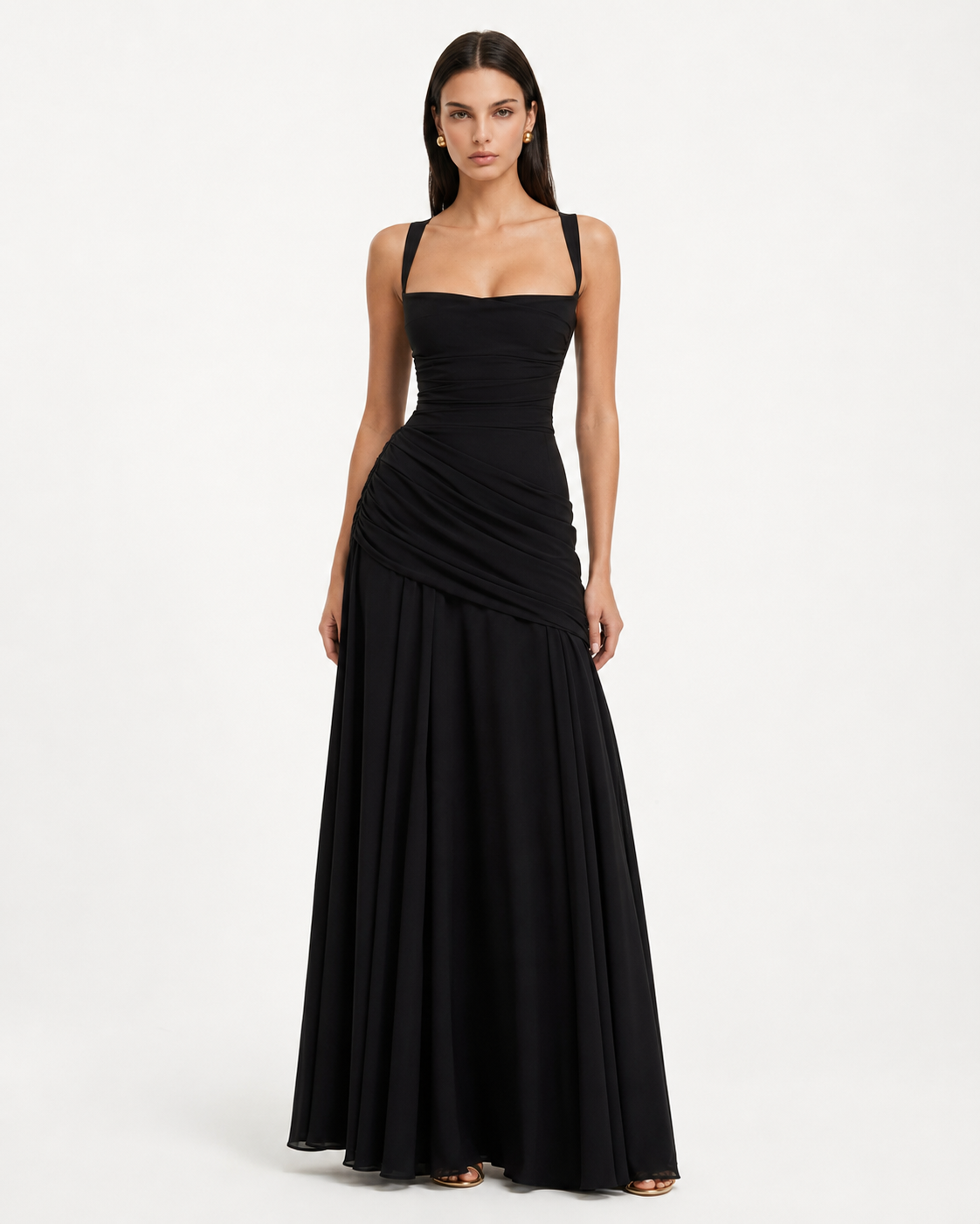 Aveline | Vestido Maxi de Silueta Esculpida