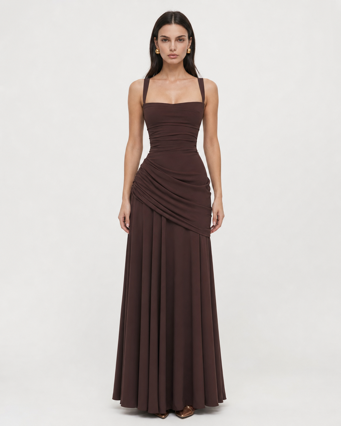 Aveline | Vestido Maxi de Silueta Esculpida