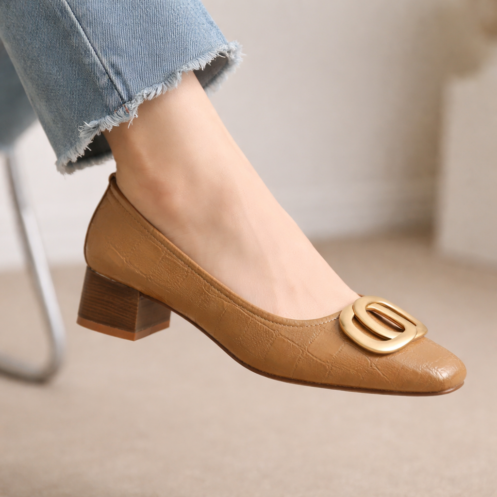 Isabella – Tacones Clásicos Camel