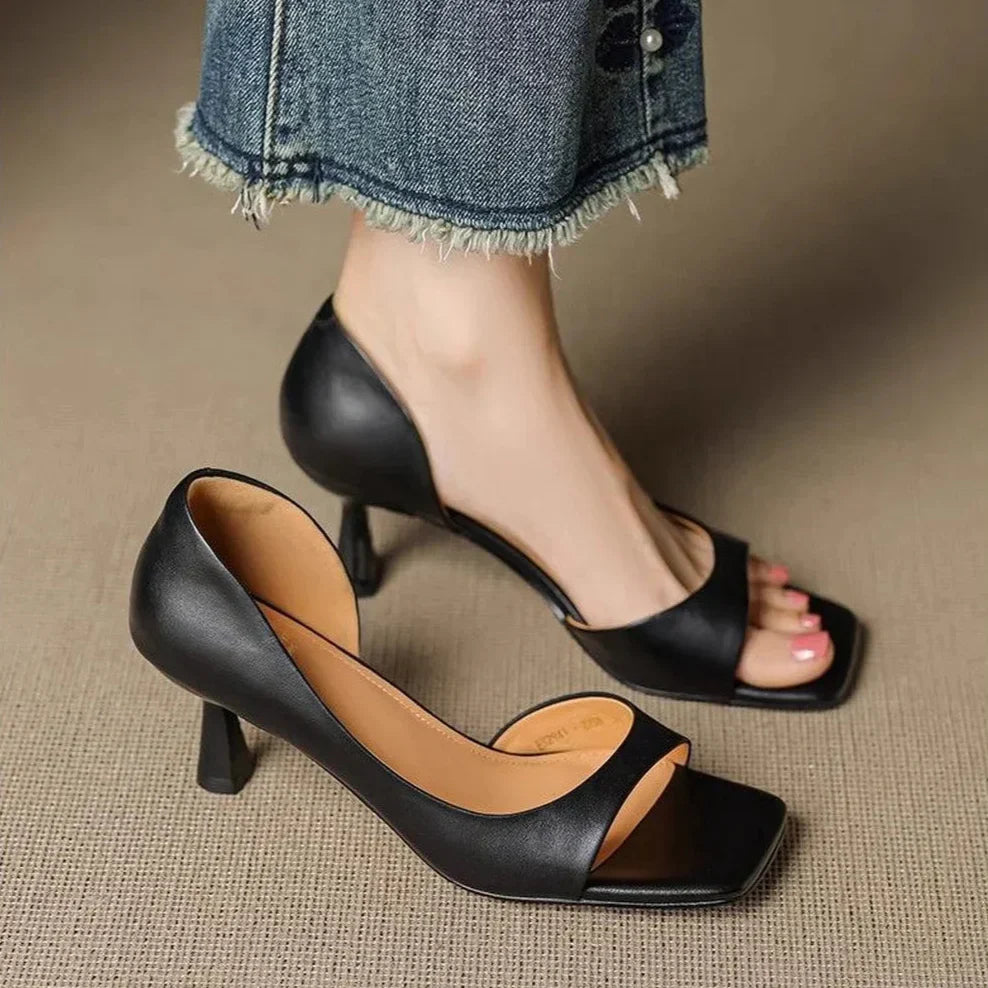 Valentina – Tacones Abiertos Burdeos