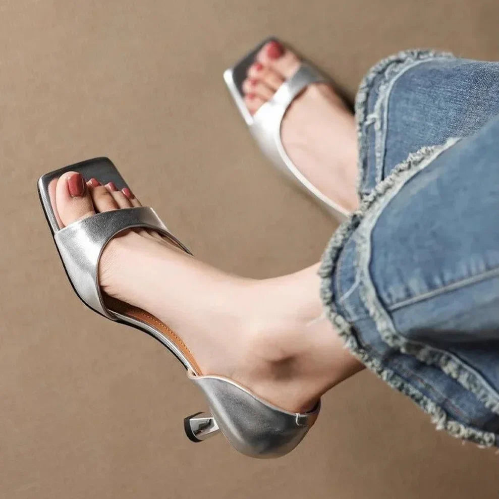 Valentina – Tacones Abiertos Burdeos