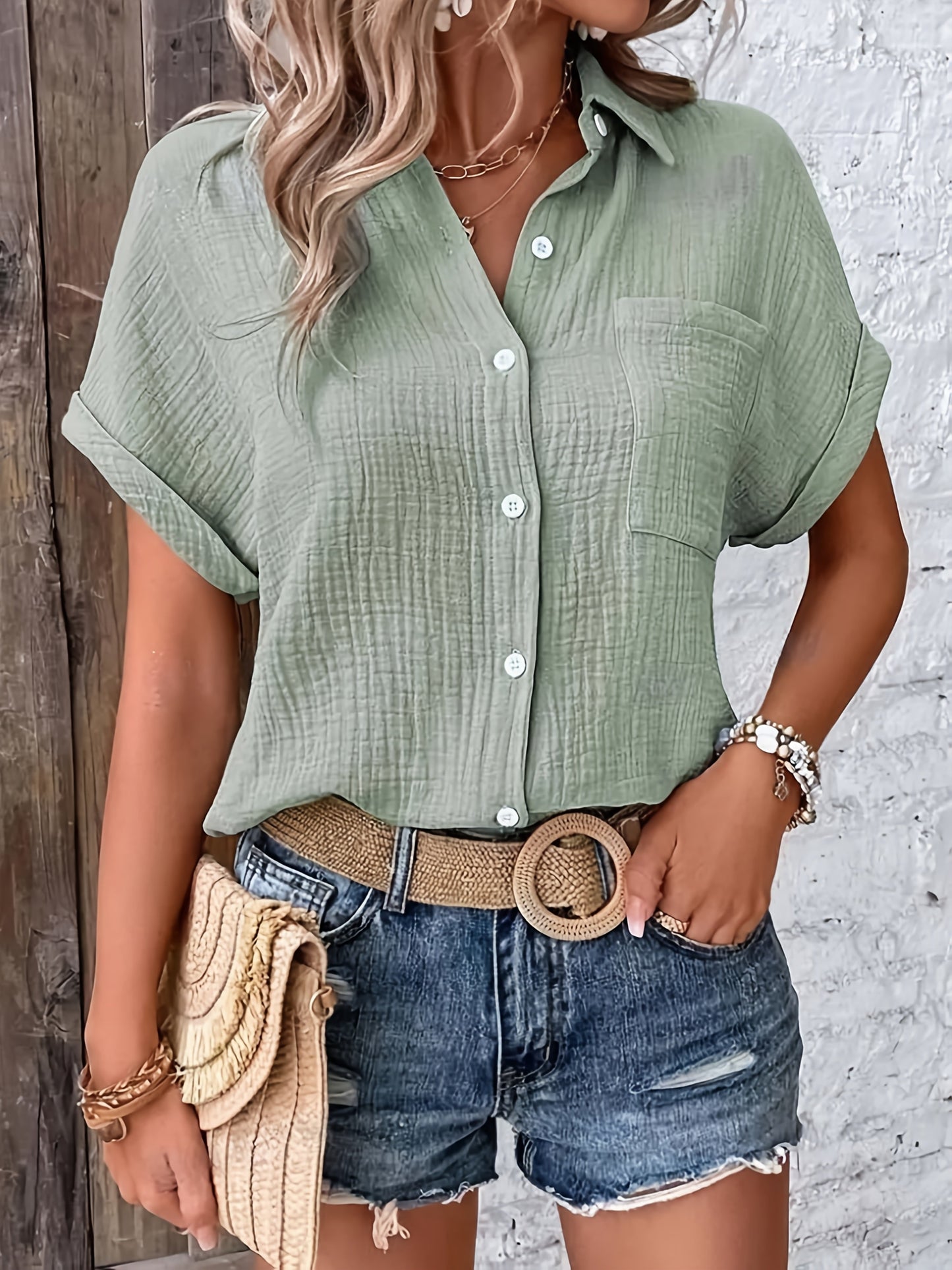Lídia | Blusa Casual con Botones