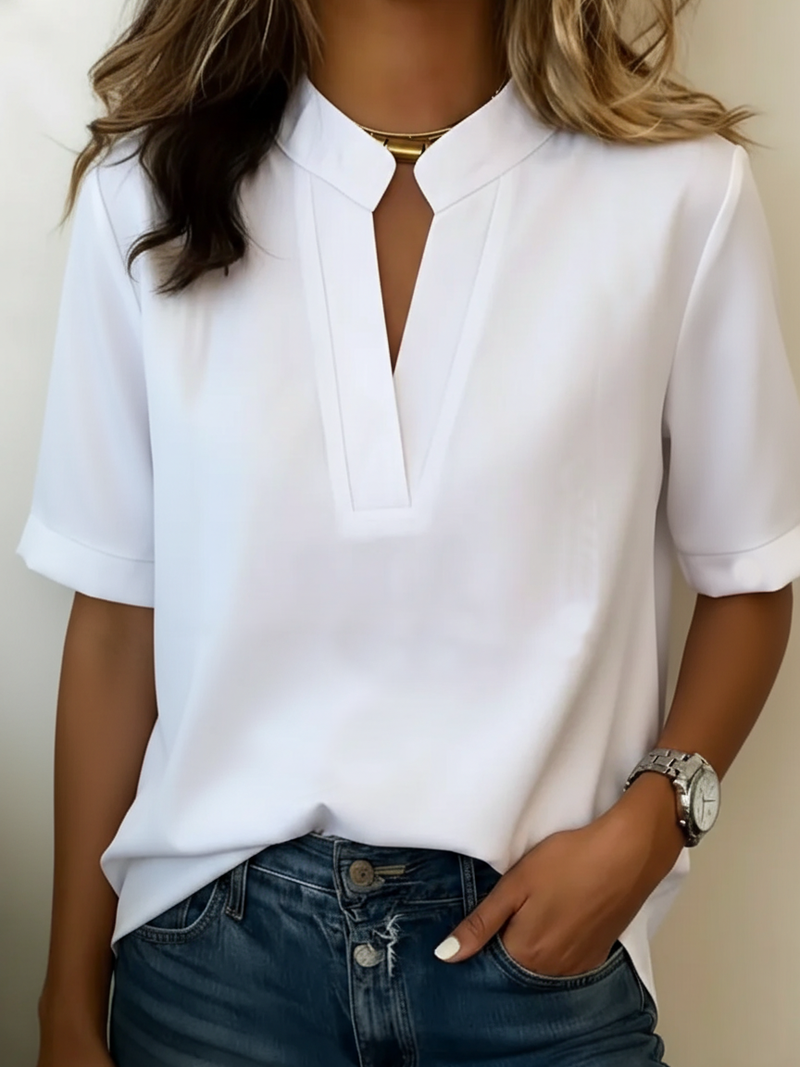 Elara | Blusa Chic con Cuello Abierto